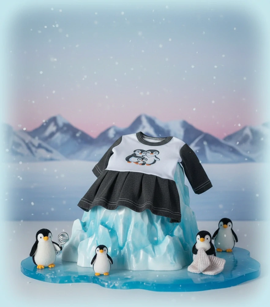 Bavlněné šatičky Tučňáčci 68