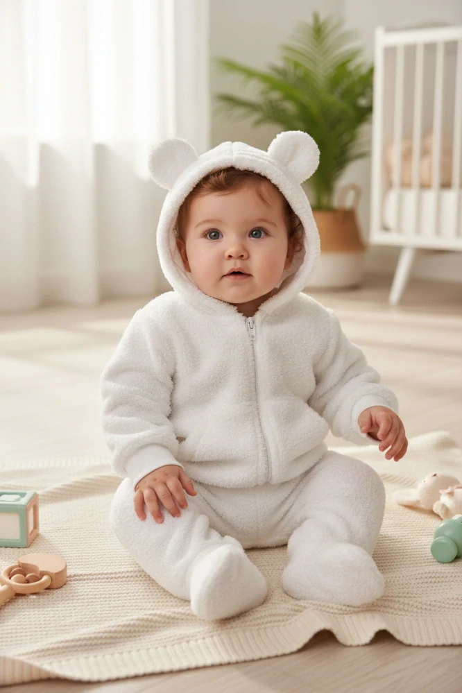 Kojenecká bílá mikina Luna 50