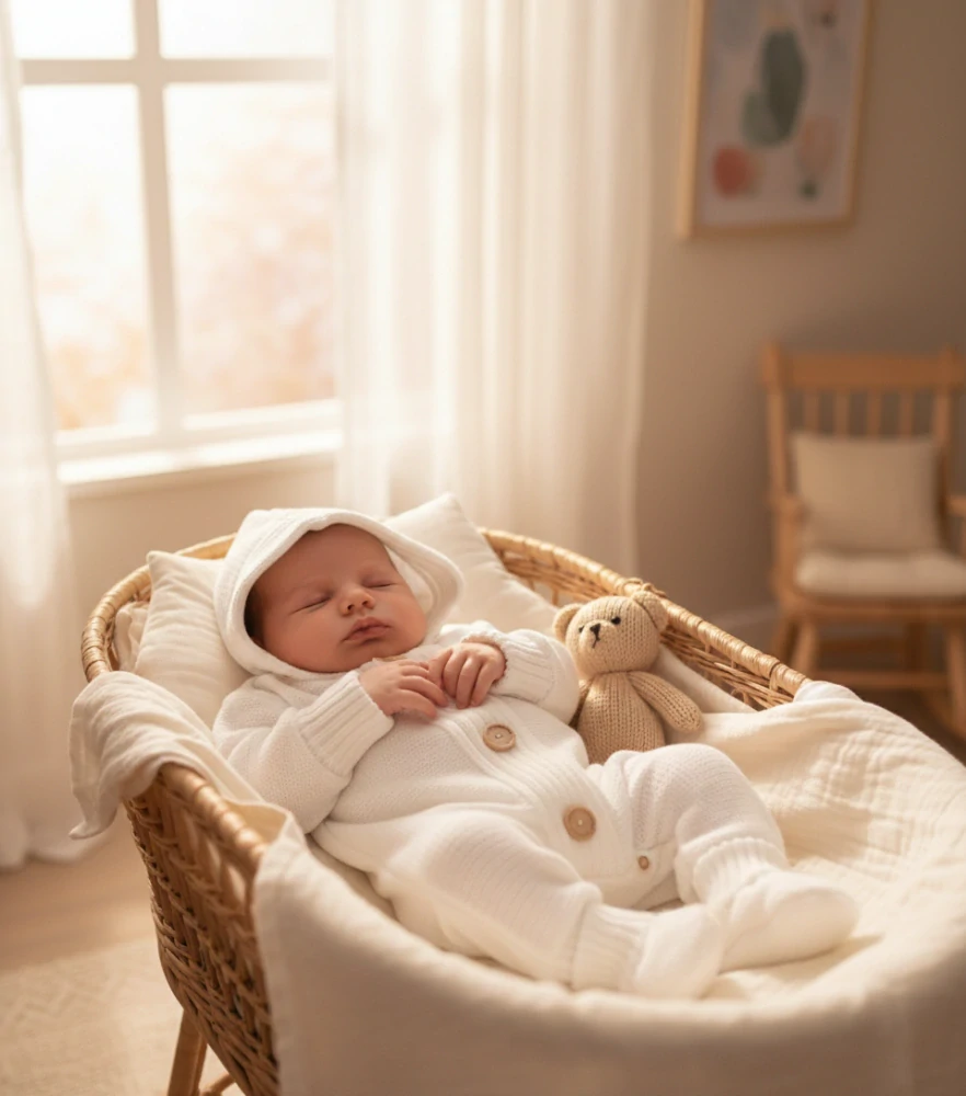 Kojenecký pletený overálek + capáčky bílý 86