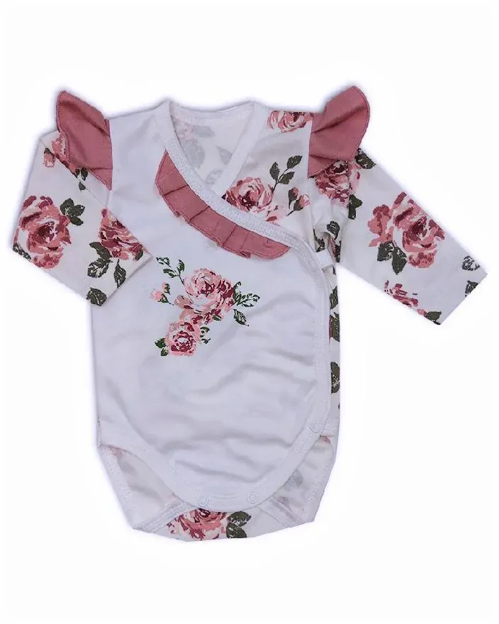 Kojenecká 2D souprava body+polodupačky Růžička PU 50
