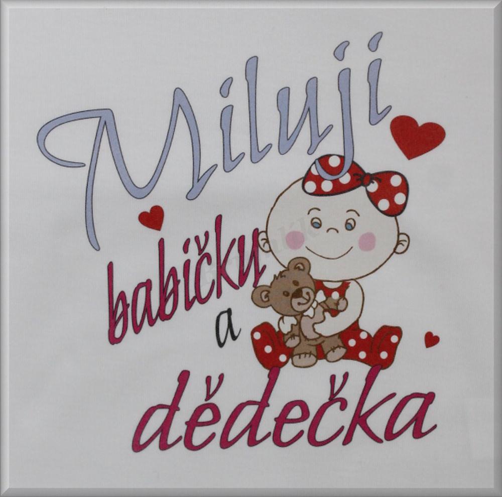 Dětské body s nápisem “Miluji babičku a dědečka”