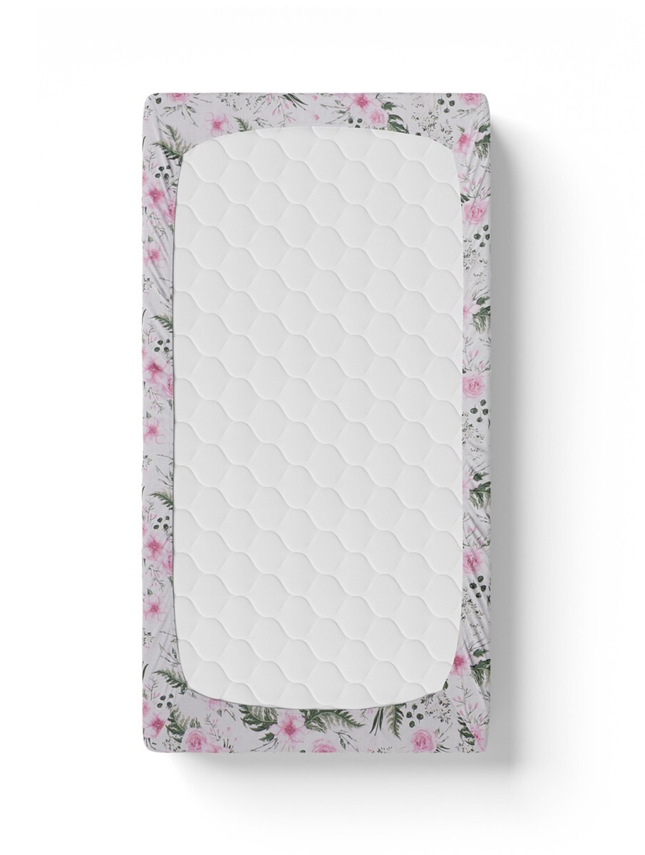 Dětské bavlněné prostěradlo Květ růžová