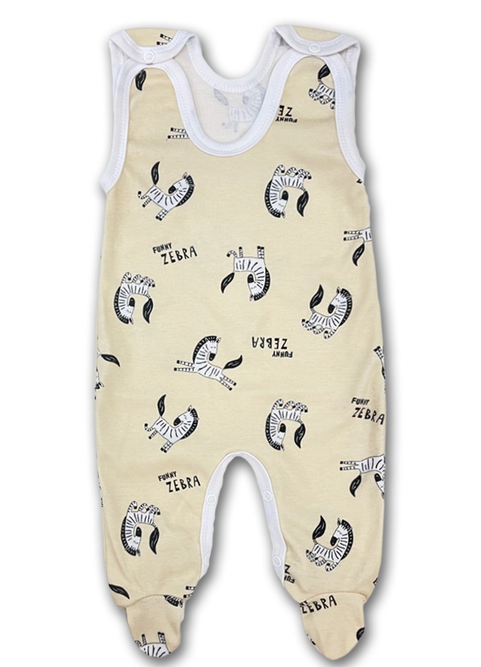 Kojenecká 2D souprava FUNNY ZEBRA kabátek+dupačky 40