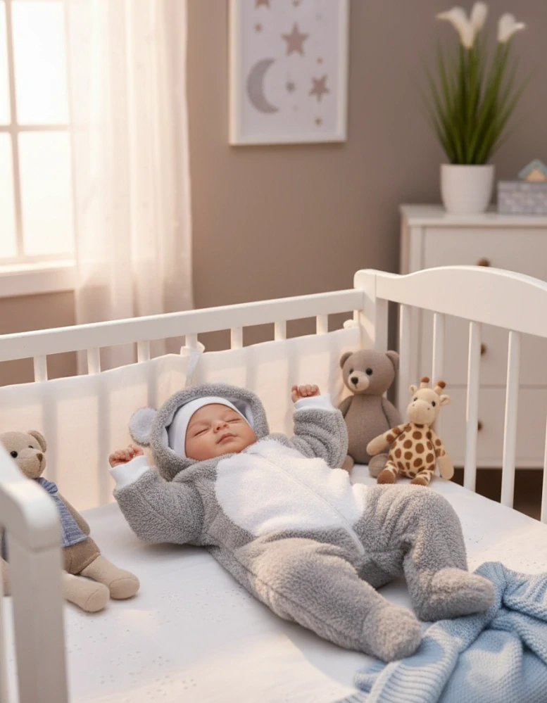 Kojenecký šedobílý overal Luna 50