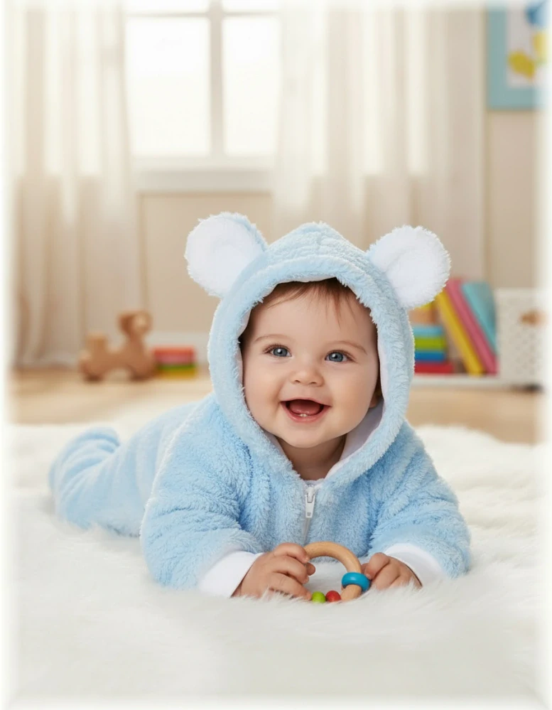 Kojenecký modrobílý overal Luna 74