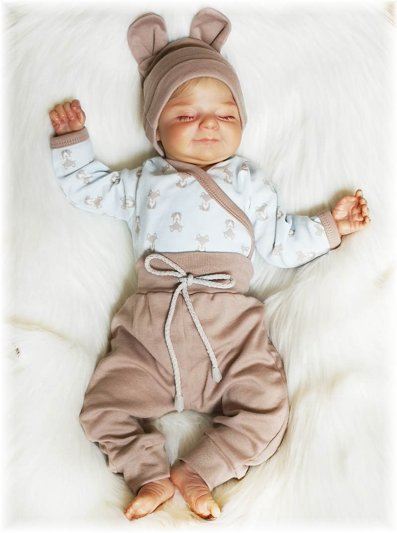 Kojenecké tepláčky Lišáček kapučíno 56