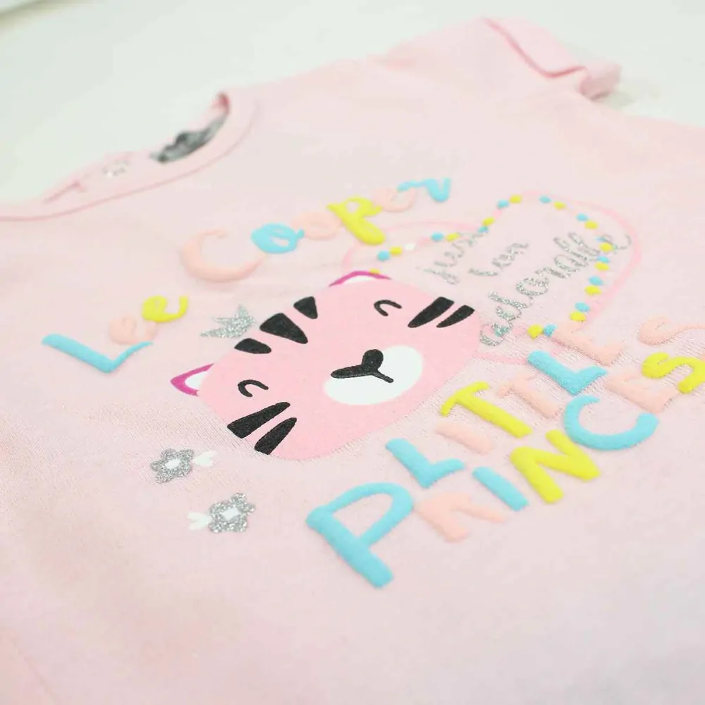 Dívčí letní 2D souprava Kočička růžová 62