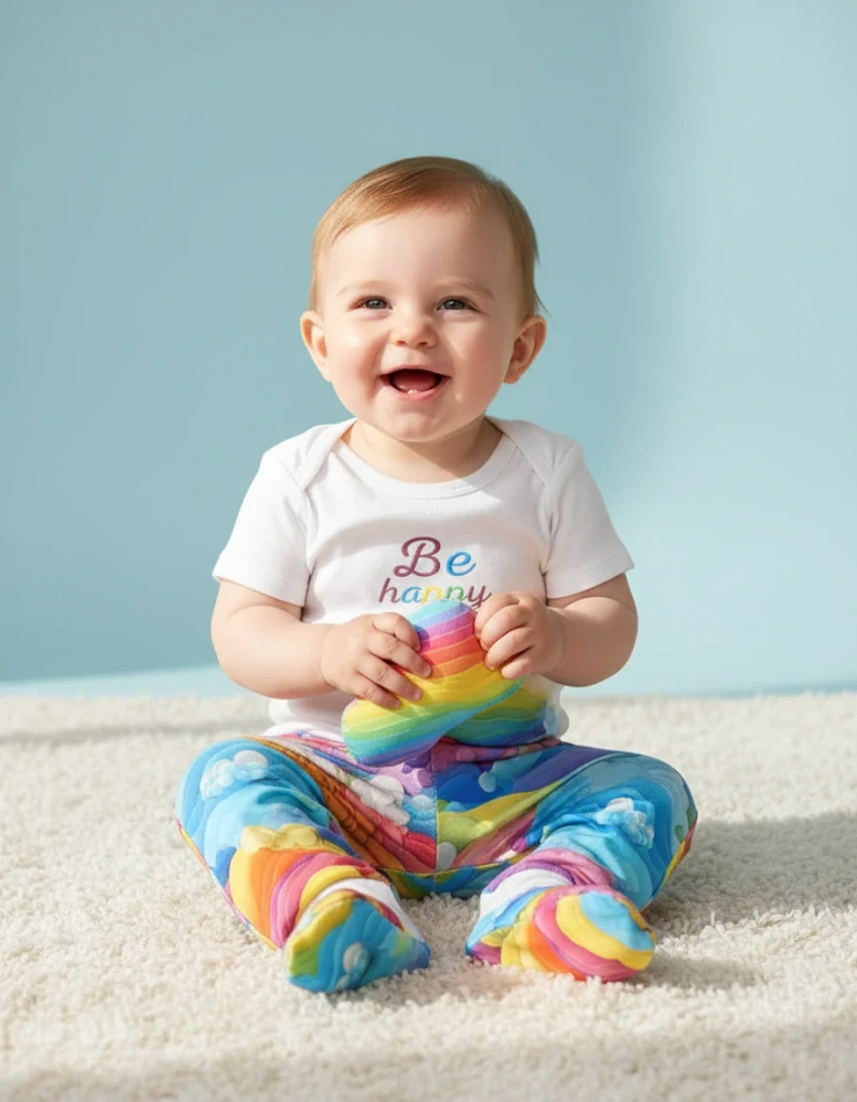 Kojenecké body kr. rukáv BE HAPPY 74