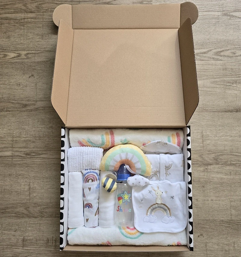 Brumlík dárkový set pro miminko Duha modrá 50/62