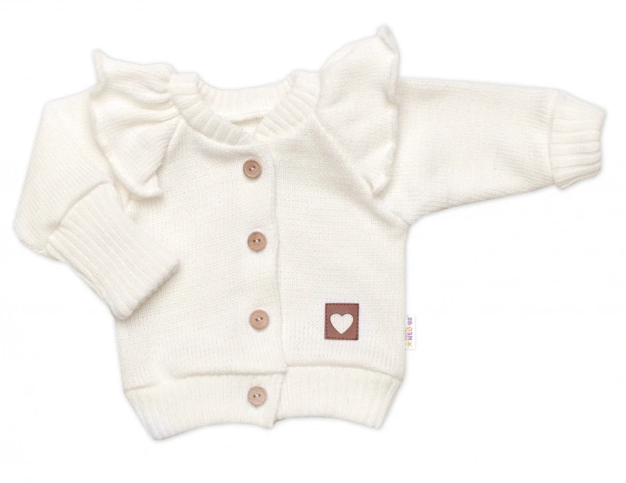 Kojenecká 4D rostoucí pletená souprava LOVE smetana 68/74