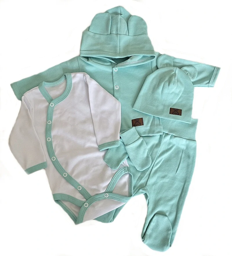 Kojenecká 5D souprava Brumlík máta 48