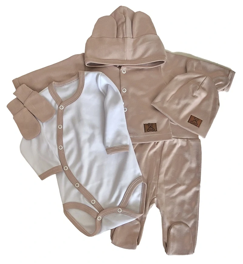 Kojenecká 5D souprava Brumlík kapučíno 48