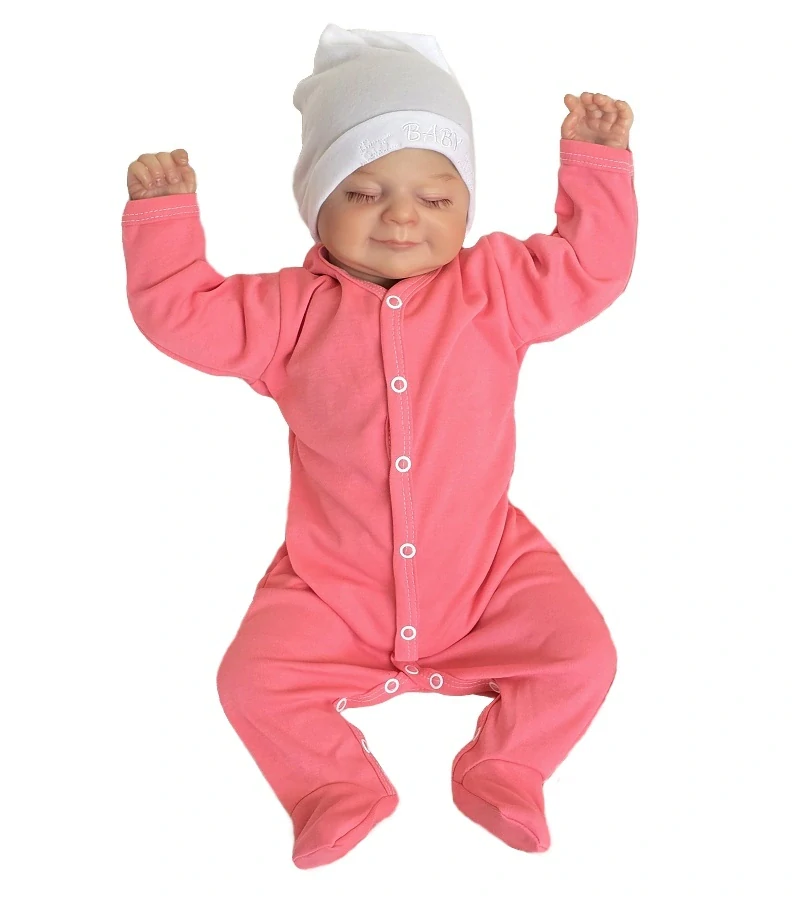 Kojenecké overaly 3 kusy růžová, pudrová, korálová 62