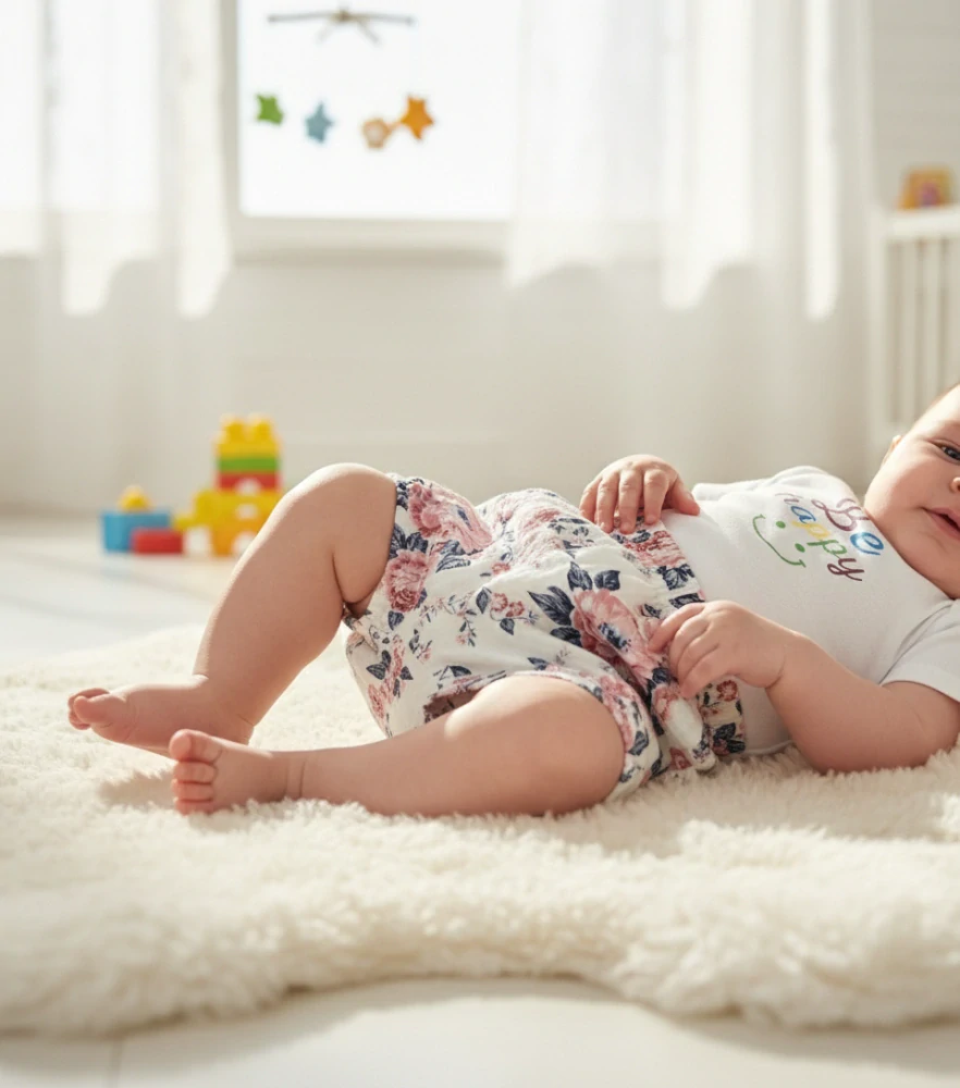 Kojenecké mušelínové kraťasy Růžička PU 62