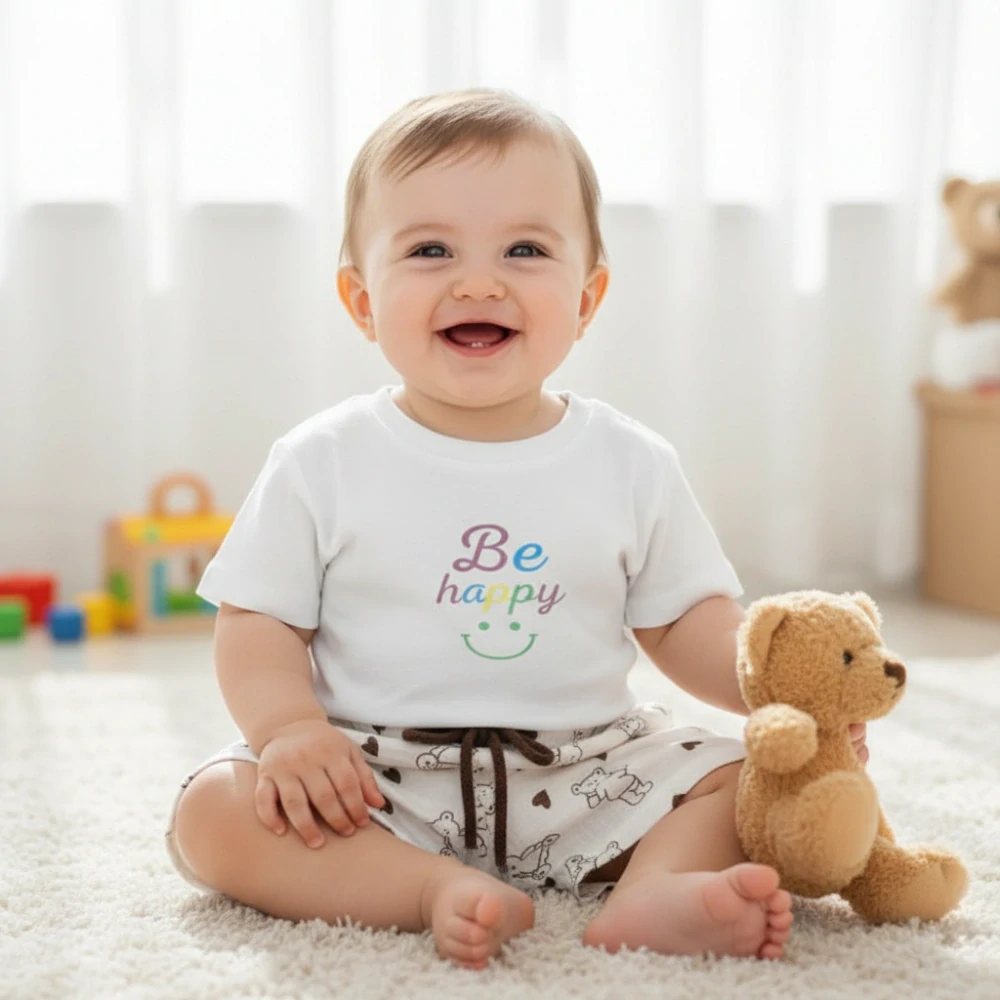 Dětské mušelínové kraťasy Méďa 104