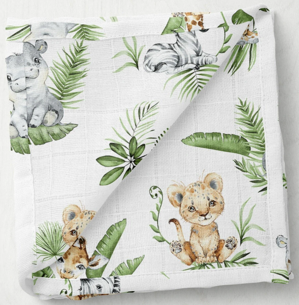 Mušelínové pleny 3 kusy Slon, ZOO, béžová