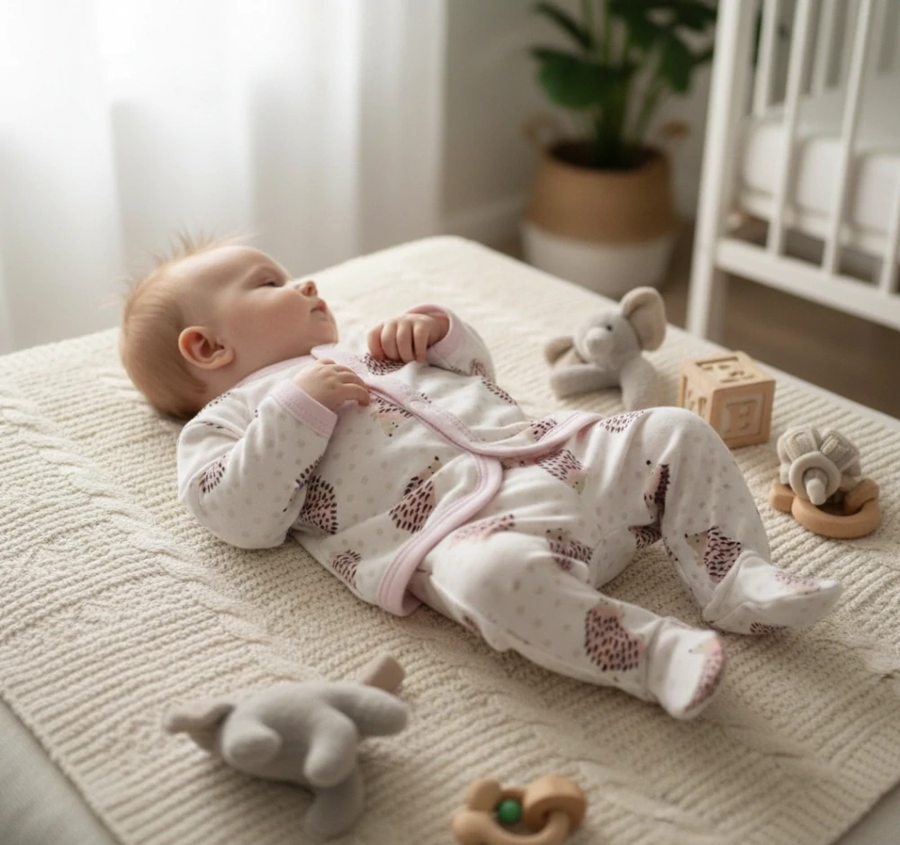 Kojenecké polodupačky Ježeček růžový 50