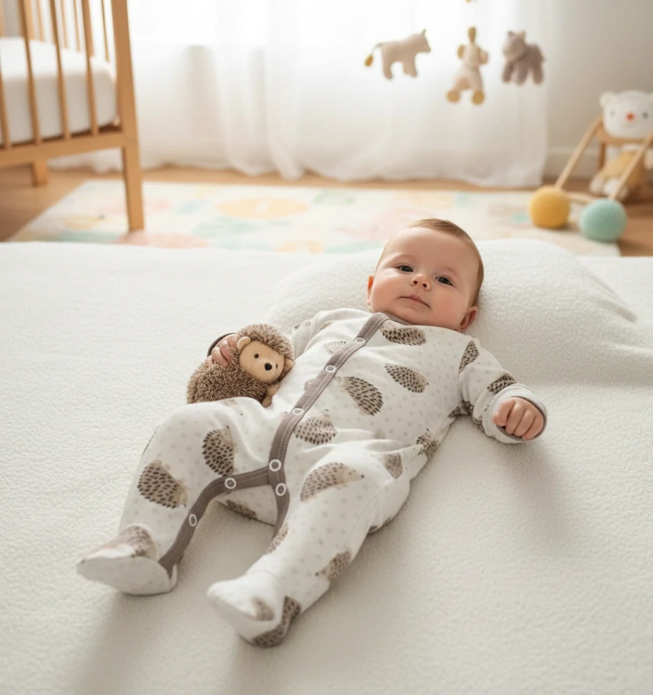 Kojenecký overal Ježeček kapučíno 50