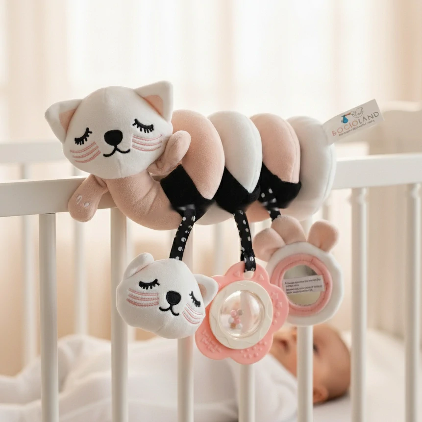 Hračka na postýlku/kočárek spirála KITTY