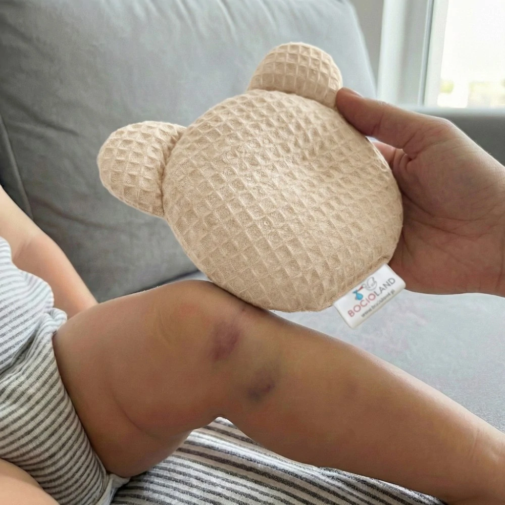 Bocioland nahřívací a chladící polštářek s levandulí Medvídek krém