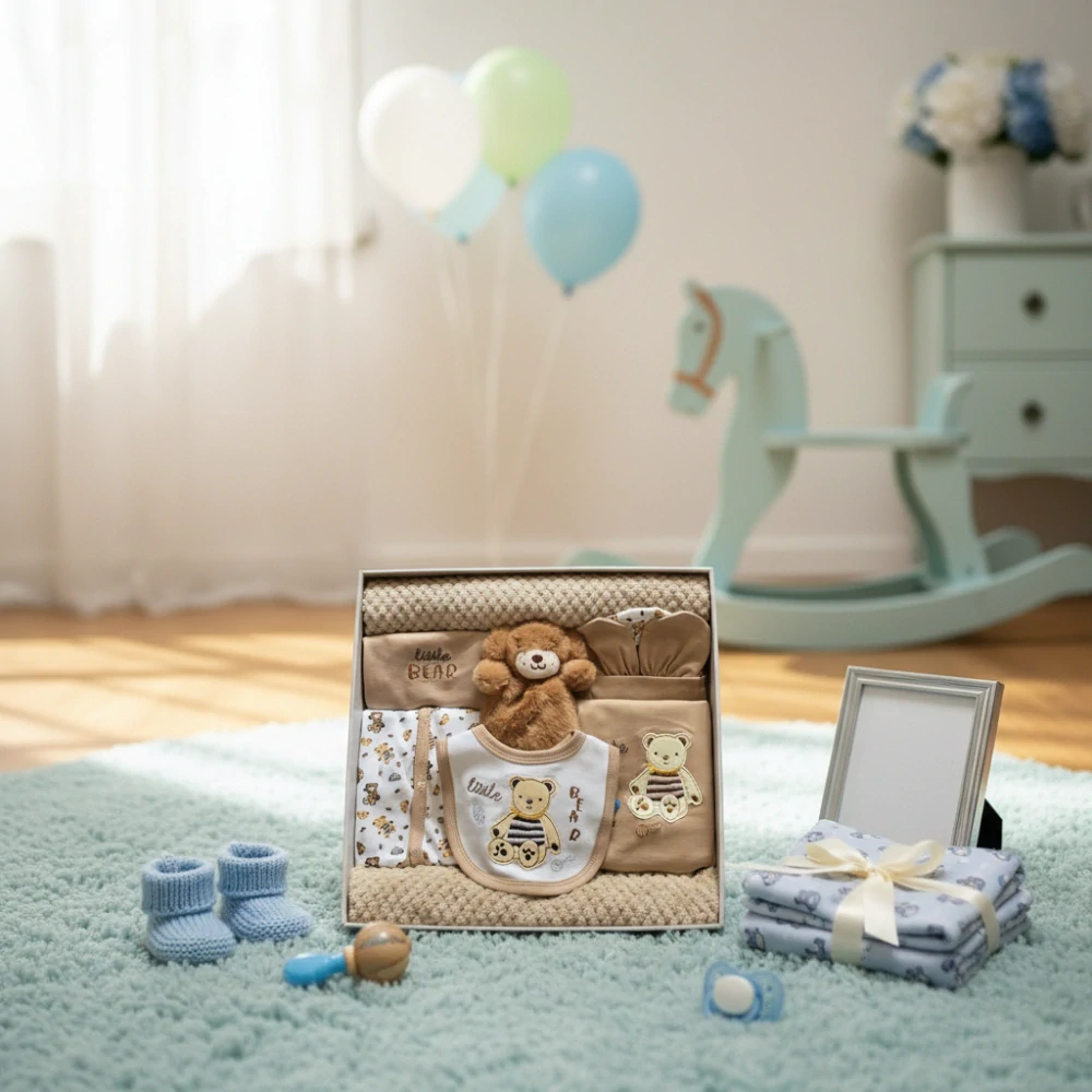 Brumlík dárkový set pro miminko LITTLE BEAR 50/62