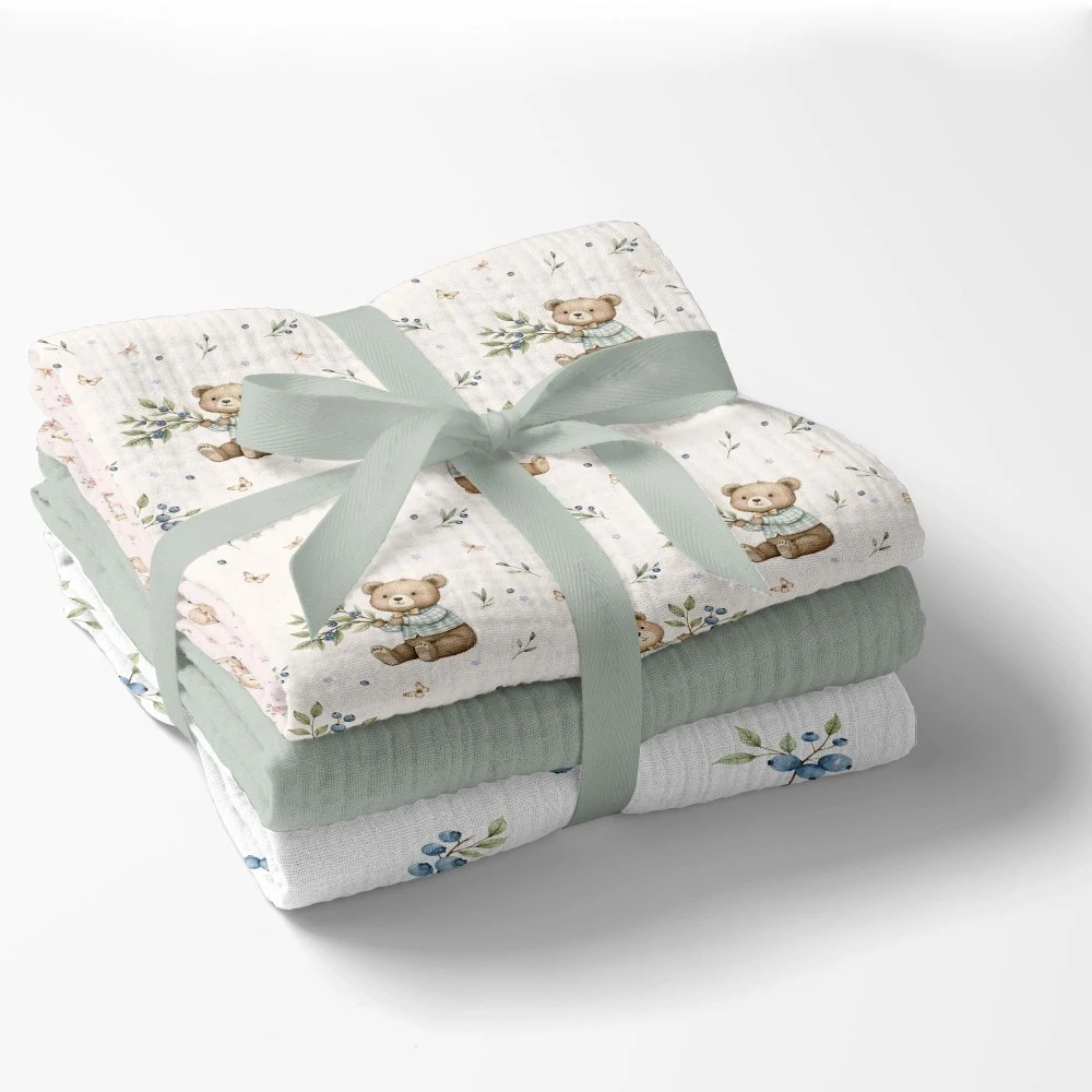 Mušelínové pleny 3 kusy Méďa