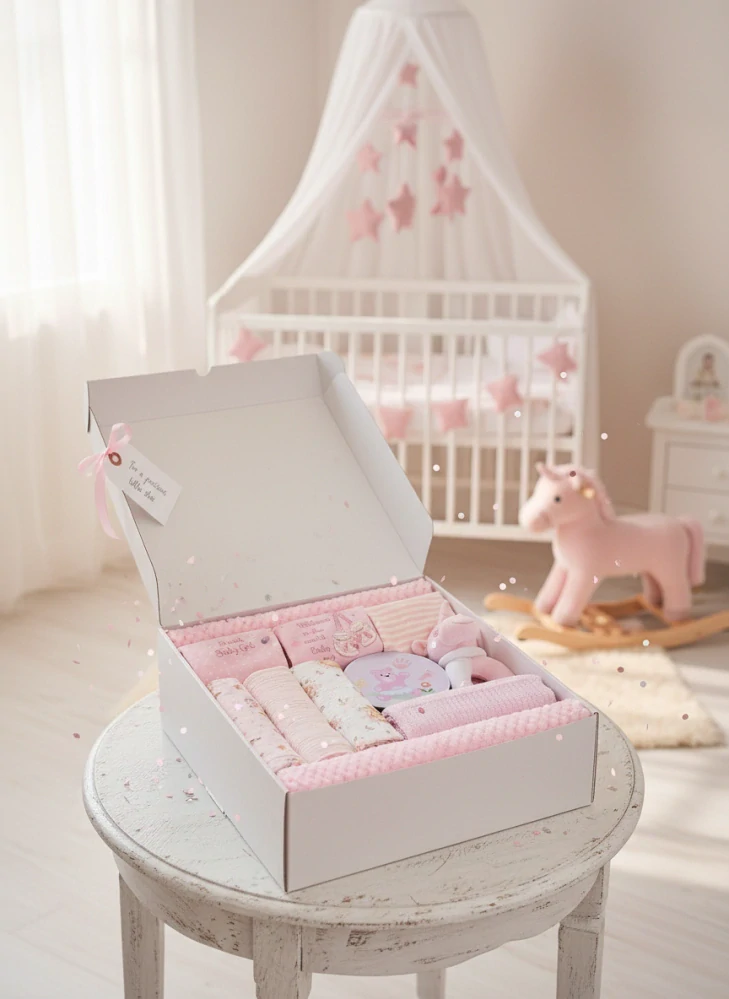 Brumlík dárkový set pro miminko Vítej na světě holčičko 62