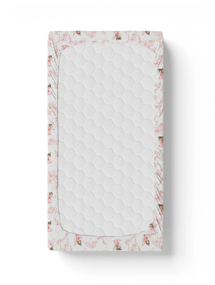 Dětské bavlněné prostěradlo 120 × 60 cm – Víla růžová