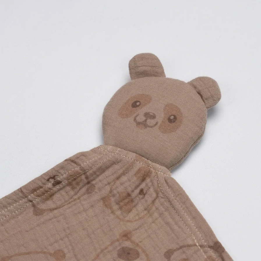 Mušelínový spinkáček Panda kapučíno FS Baby