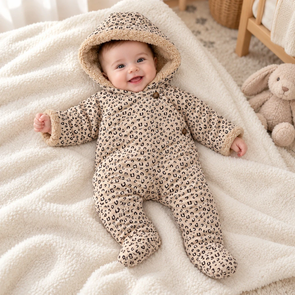 Kojenecká kombinéza s kožíškem Leopard Annie & Charles® 74/80