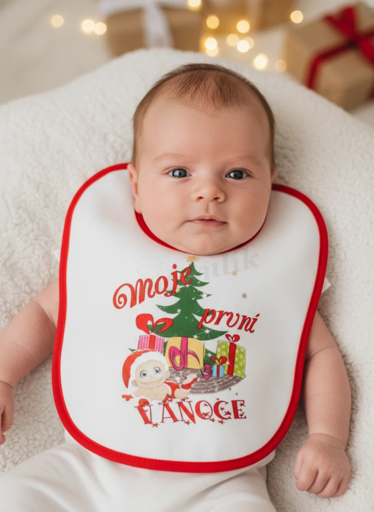 Bryndáček s nápisem Moje první vánoce