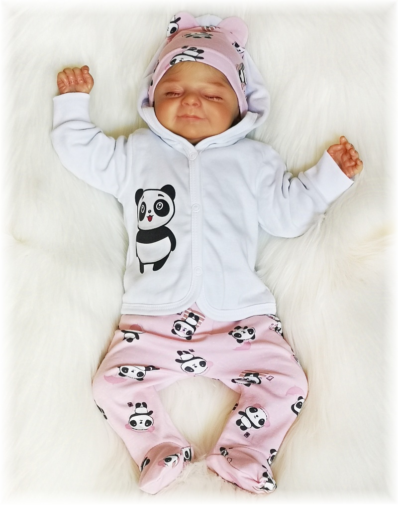 Kojenecká mikinka Panda bíllá 48