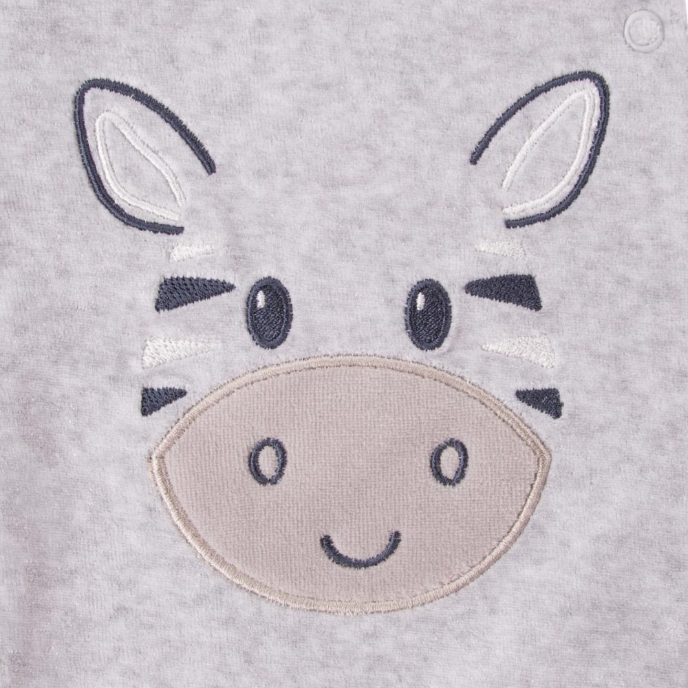 Kojenecký sametový overal BABY LOVE zebra