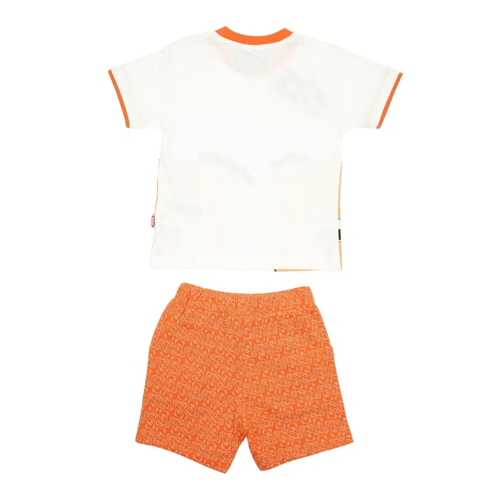 Chlapecká 2D letní souprava LEE COOPER Méďa oranžová 68/74
