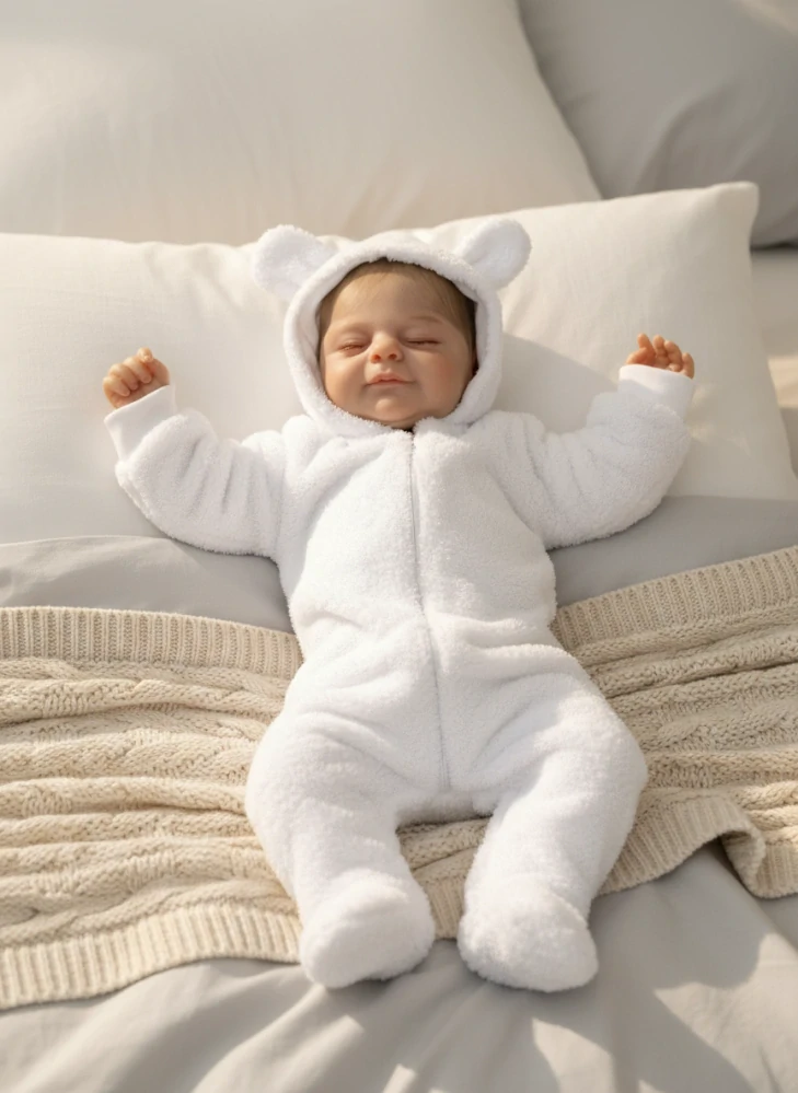 Kojenecký bílý overal Luna 48