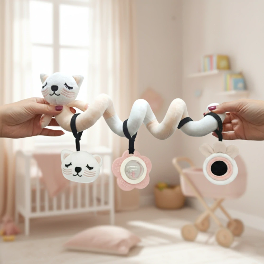 Hračka na postýlku/kočárek spirála KITTY