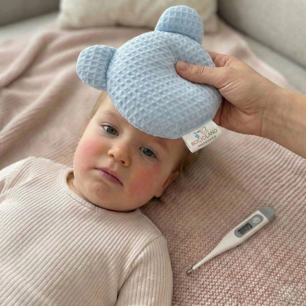 Bocioland nahřívací a chladící polštářek s levandulí Medvídek modrá