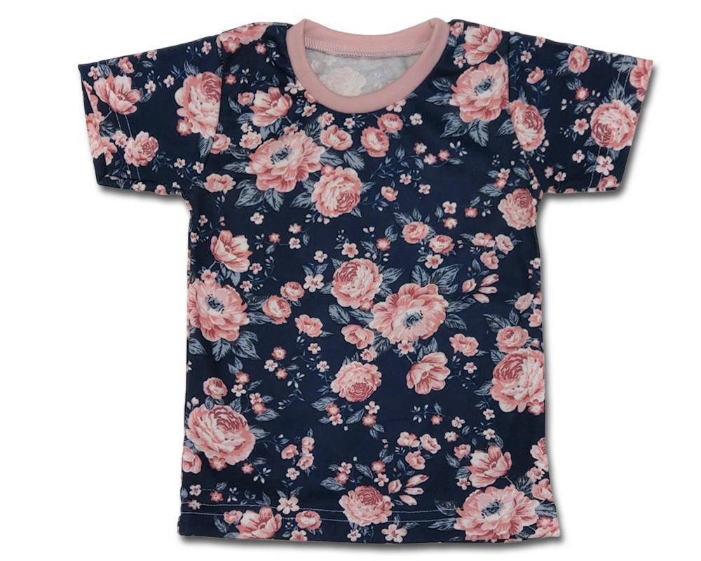 Dívčí 3D souprava Rose navy blue 92