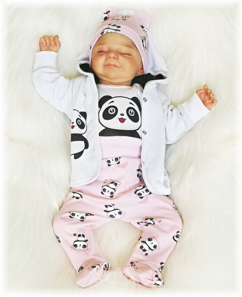 Kojenecká mikinka Panda bíllá 48