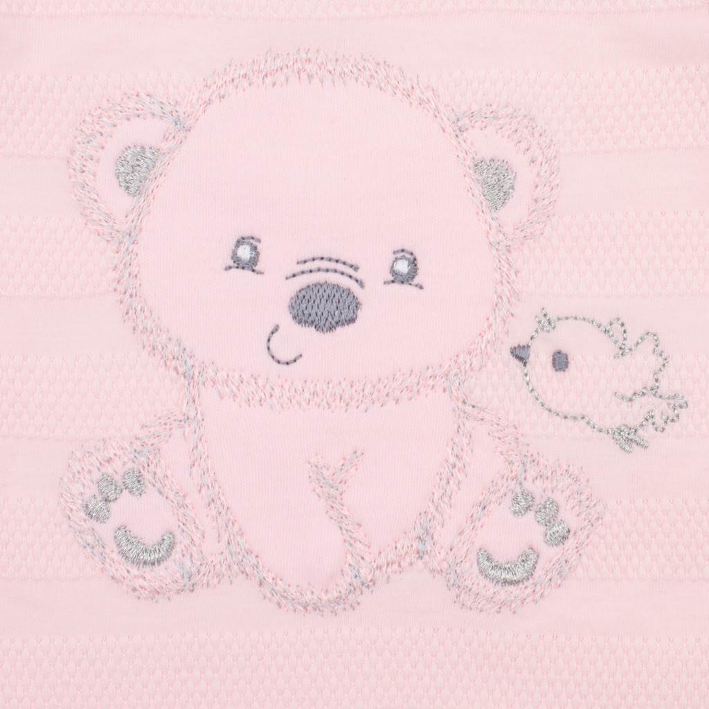 Kojenecká 4D souprava do porodnice SWEET BEAR růžová 50