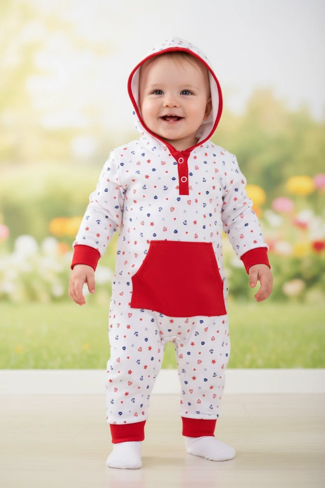 Kojenecký overal s kapucí Moře 56