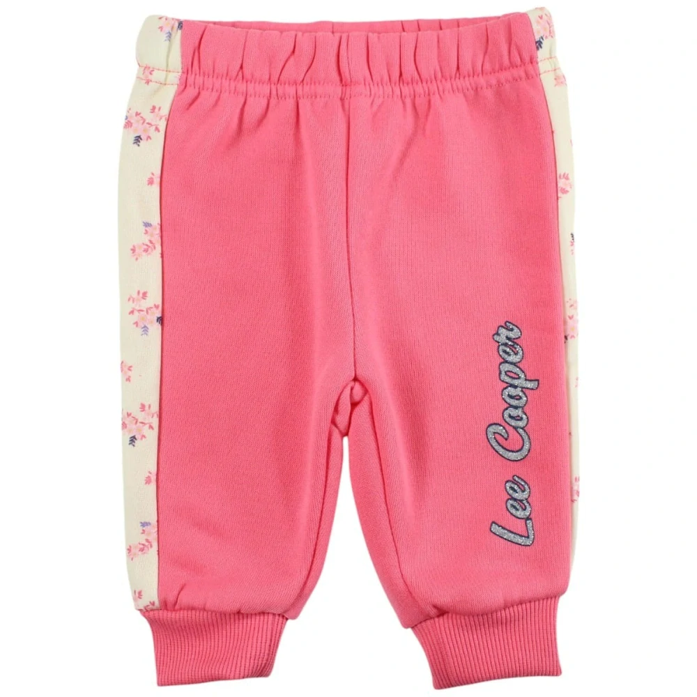 Dívčí tepláková souprava LEE COOPER žlutá-růžová 62