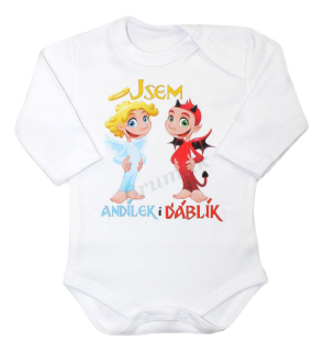 Vtipné body s nápisem "JSEM ANDÍLEK i ĎÁBLÍK" 80