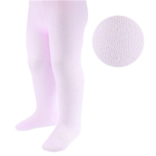 Kojenecké růžové punčocháčky se vzorkem