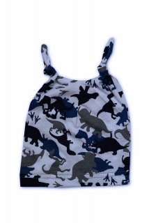 Bavlněná čepička s uzlíky Dinosauři