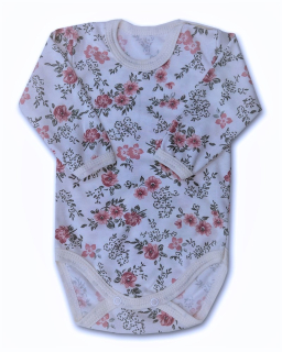 Kojenecké body dl.rukáv Rose krém 86