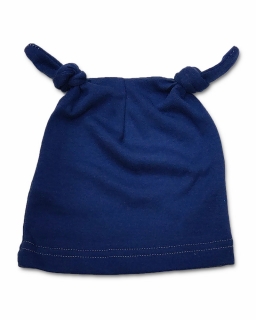 Kojenecká čepička s uzlíky Denim