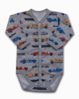 Kojenecké propínací body Retro šedé 62