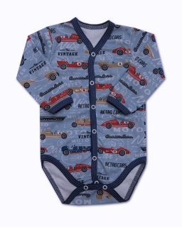 Kojenecké propínací body Retro denim 62
