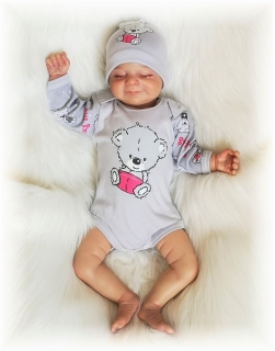 Kojenecké body dl. rukáv HUG ME holka 68